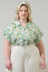 Kiany Floral Ina Button Up Top Curve